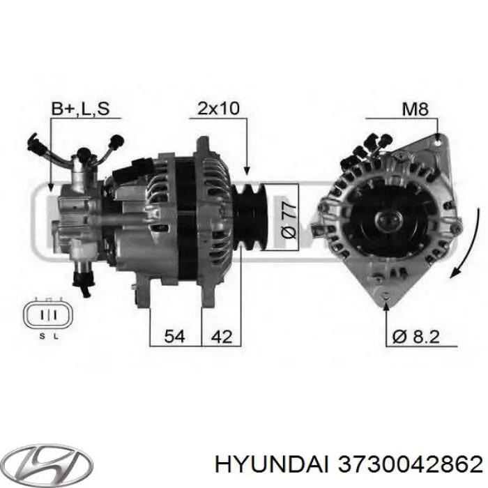 3730042862 Hyundai/Kia alternador