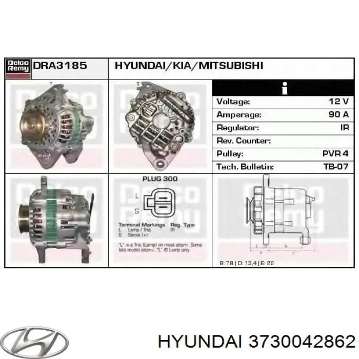 Comprar 3730042862 Hyundai/Kia Dynamo