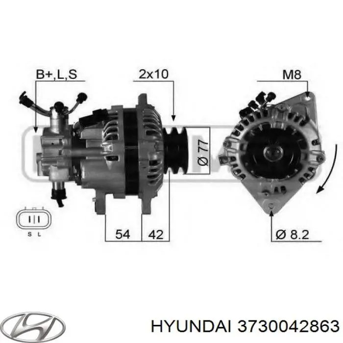 3730042863 Hyundai/Kia alternador