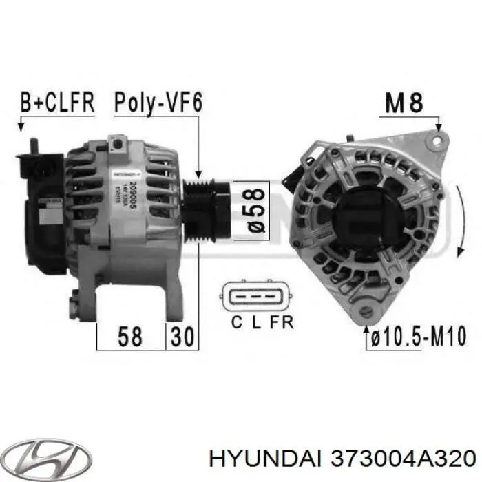 373004A320 Hyundai/Kia alternador