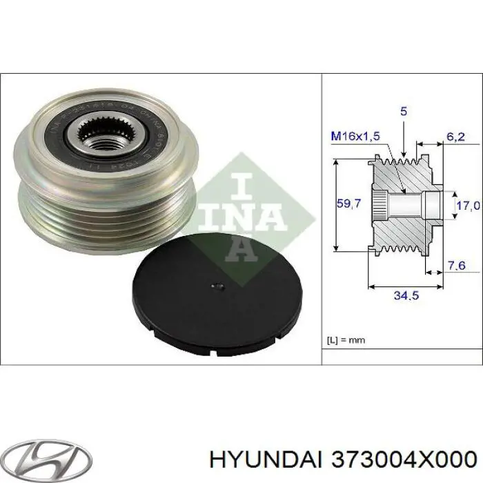 373004X000 Hyundai/Kia alternador