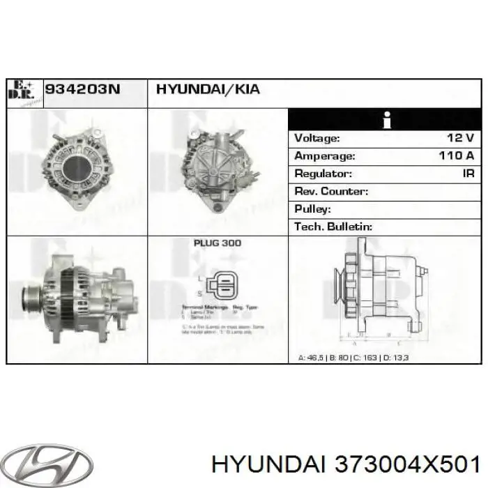 Comprar 373004X501 Hyundai/Kia Dynamo