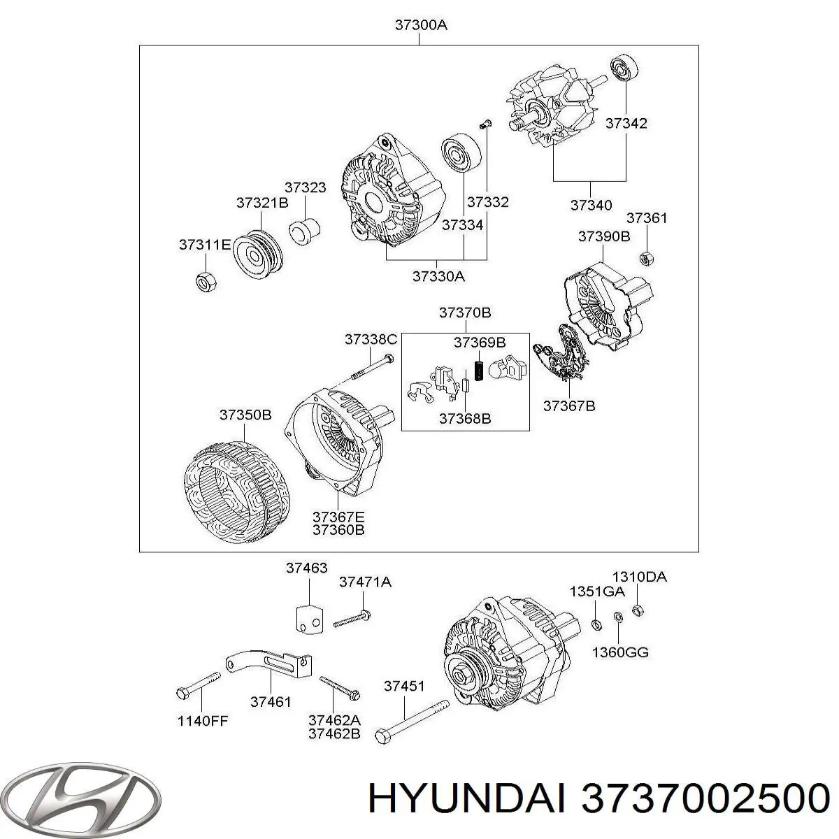 3737024510 Chrysler regulador de rele del generador (rele de carga)