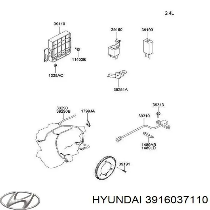 3916037110 Hyundai/Kia relé de precalentamiento