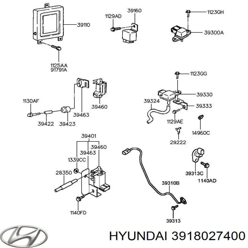 3918027400 Hyundai/Kia Sensor de posición del cigüeñal