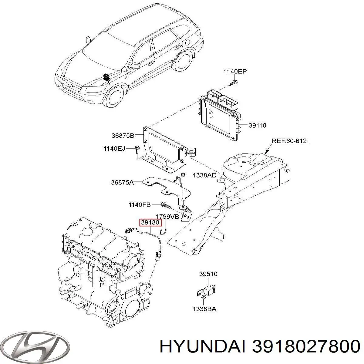 Sensor ckp Hyundai/Kia 3918027800