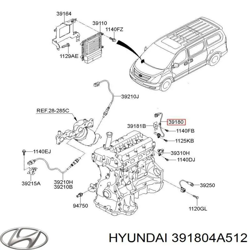 Generador de impulsos, cigüeñal  Hyundai/Kia 391804A512 precio, desde 25,26 EUR