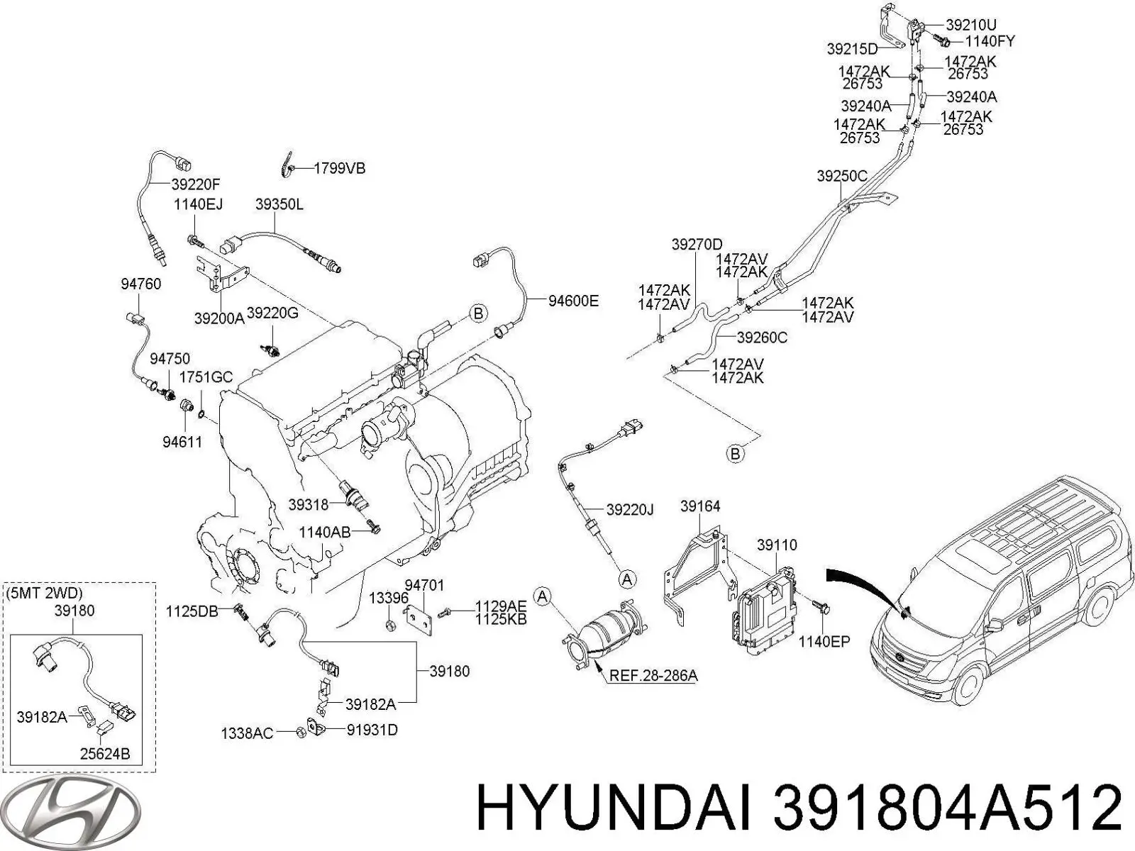 391804A512 Hyundai/Kia sensor de cigüeñal