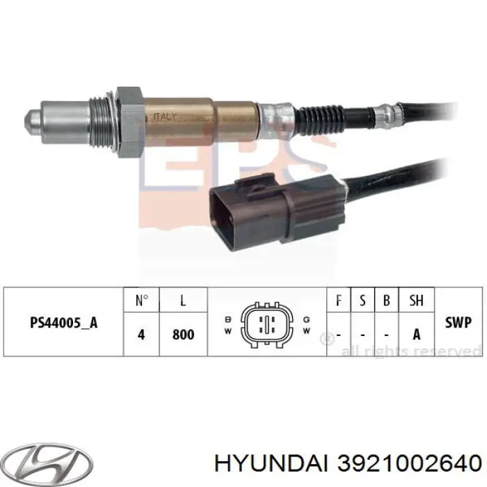 3921002640 Hyundai/Kia sonda lambda sensor de oxigeno para catalizador
