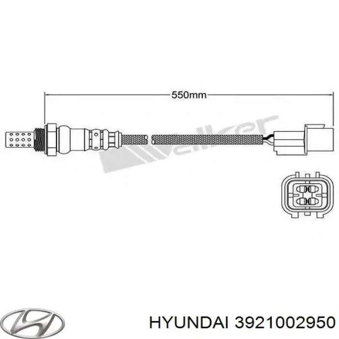3921002950 Hyundai/Kia sonda lambda sensor de oxigeno post catalizador