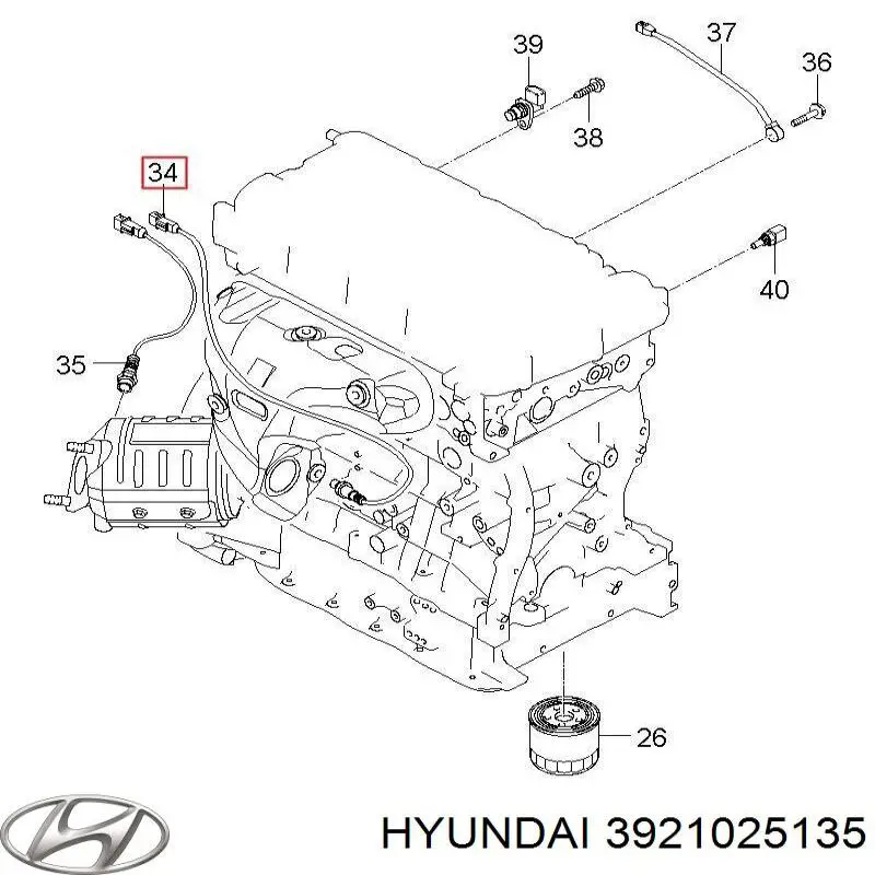 Comprar 3921025135 Hyundai/Kia Sensor de oxígeno previo al catalizador