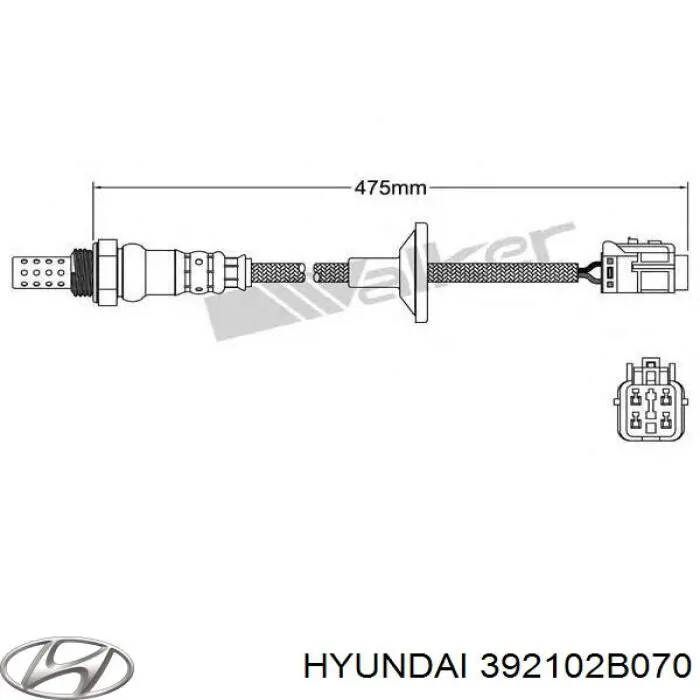 Comprar 392102B070 Hyundai/Kia Sonda lambda de oxígeno posterior al catalizador