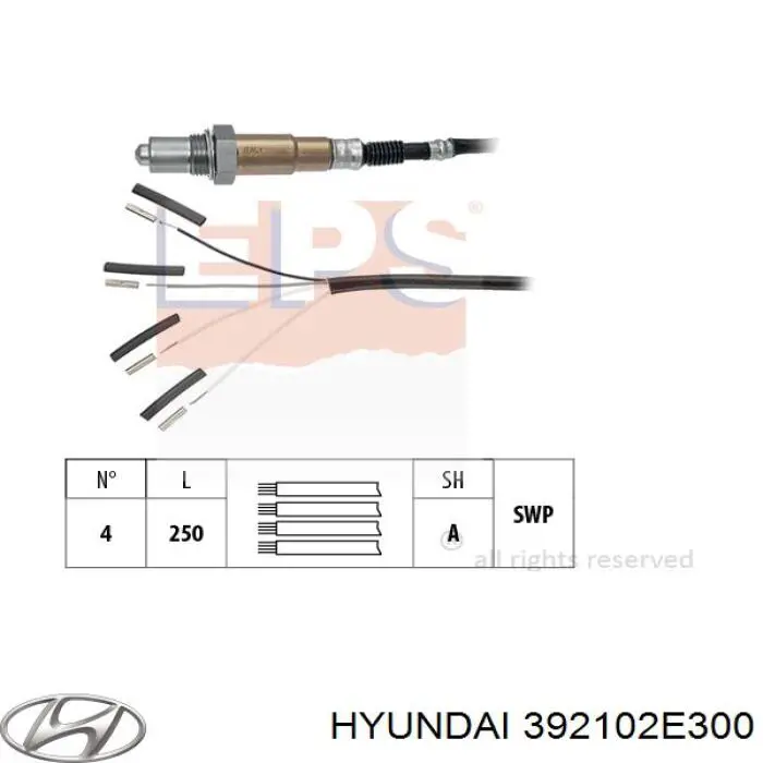 392102E300 Hyundai/Kia sonda lambda sensor de oxigeno para catalizador