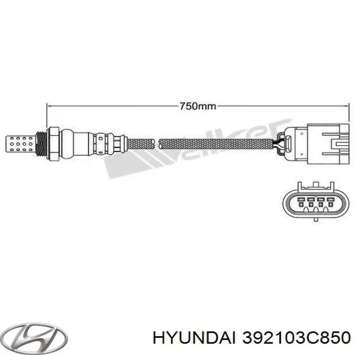392103C850 Hyundai/Kia sonda lambda sensor de oxigeno para catalizador