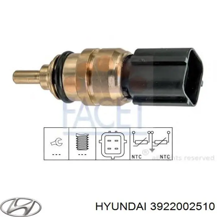Sensor de temperatura del refrigerante para Hyundai Santa Fe 