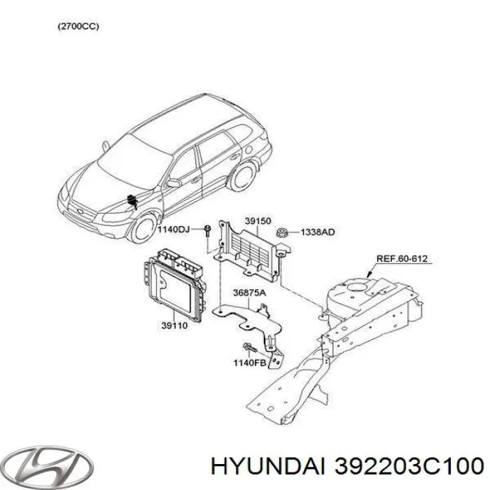 Sensor, temperatura del aceite para Hyundai Santa Fe (CM)