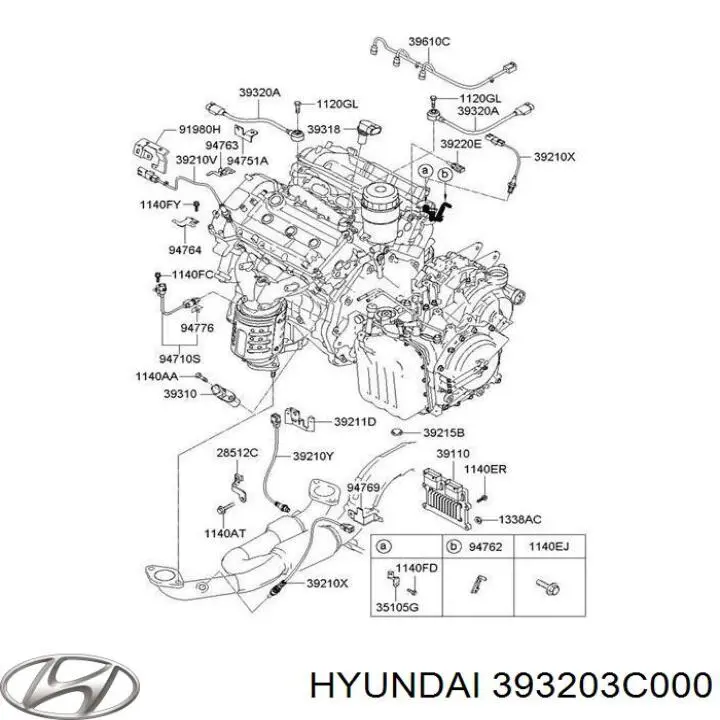 Comprar 393203C000 Hyundai/Kia Sensor de detonacion