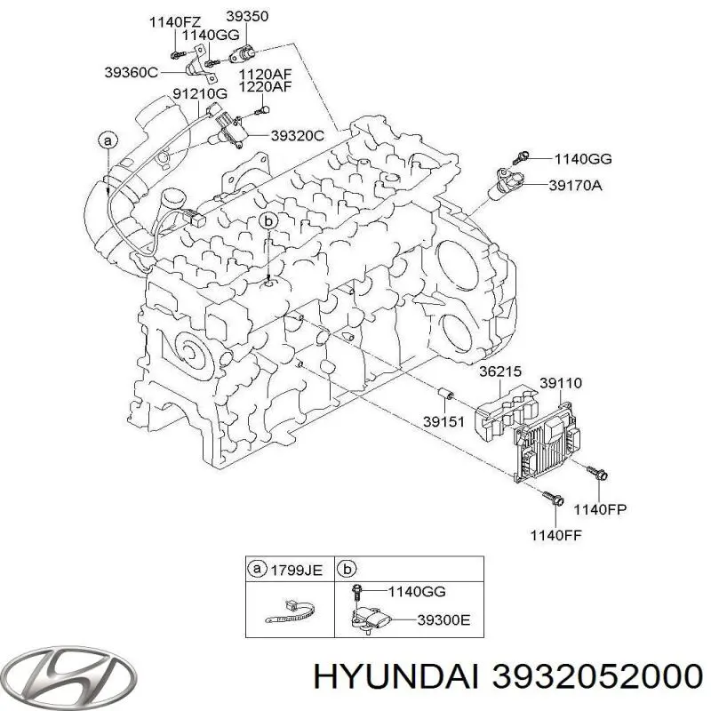 Caudalímetro 3932052000 Hyundai/Kia