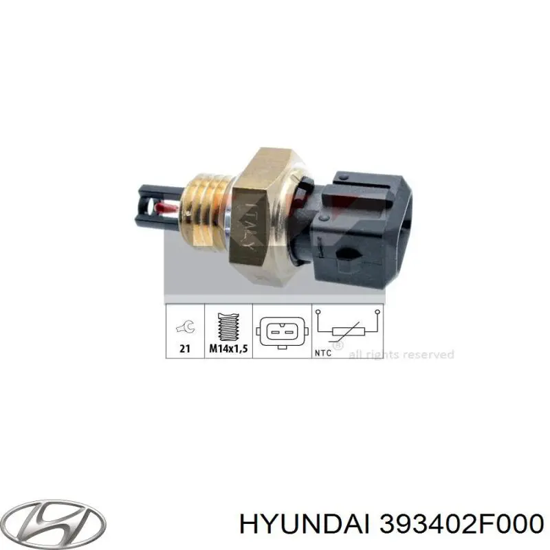 393402F000 Hyundai/Kia Sensor de temperatura del aire de admisión