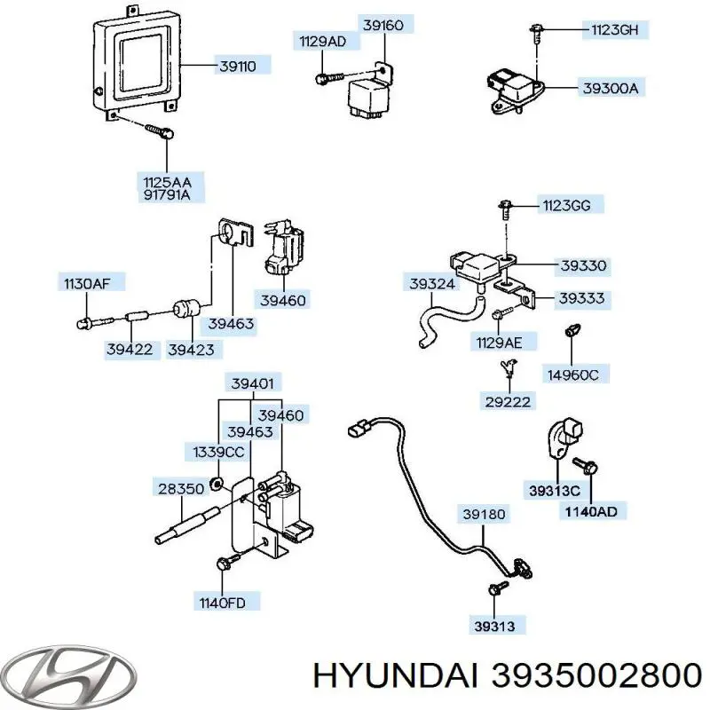 3935002800 Hyundai/Kia Sensor posición arbol de levas