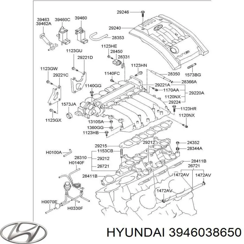 Comprar 3946038600 Hyundai/Kia Válvula solenoide de control de presión de sobrealimentación