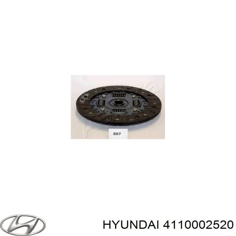 4110002520 Hyundai/Kia disco de embrague
