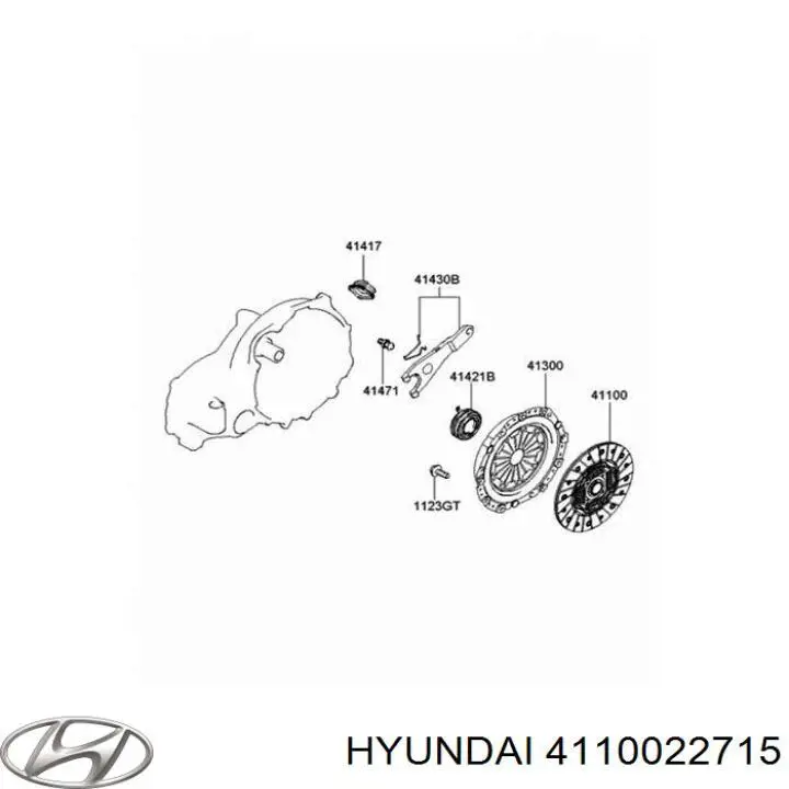 4110022715 Hyundai/Kia disco de embrague