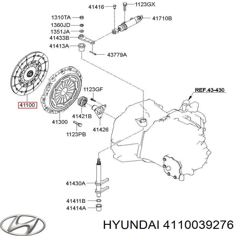 4110039276 Hyundai/Kia disco de embrague