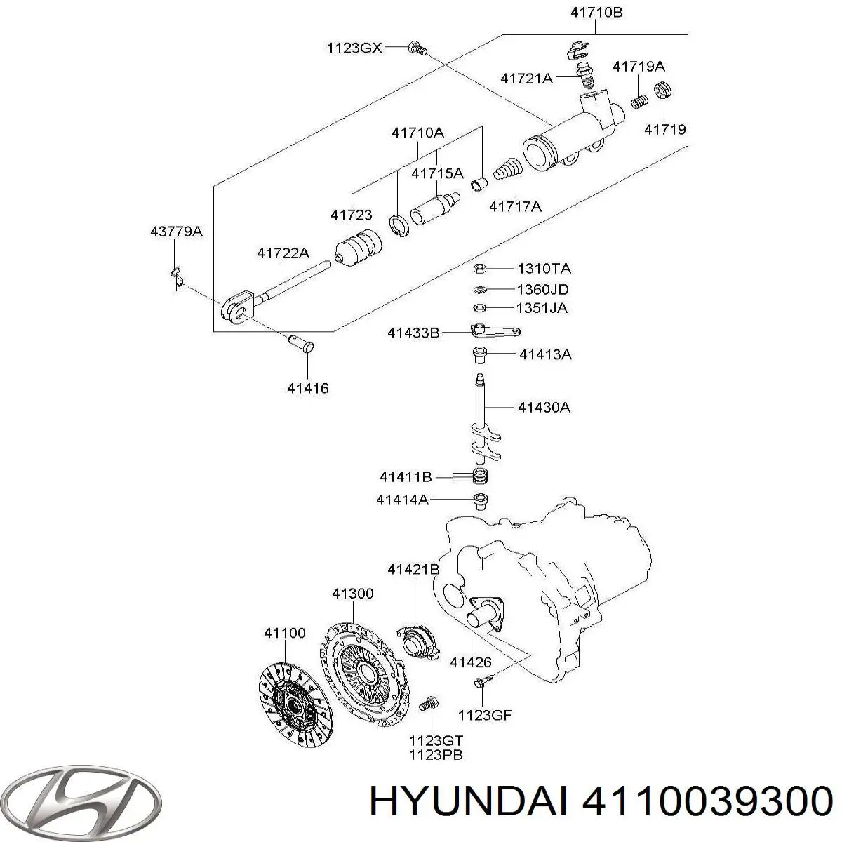 Disco de embrague S4110039300 Hyundai/Kia