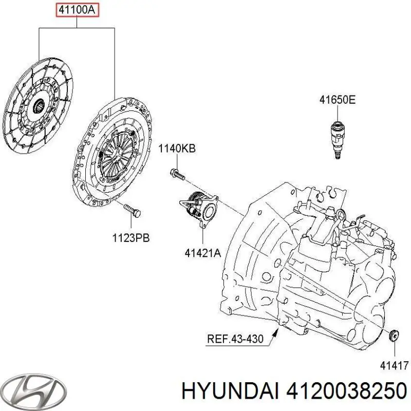 Embrague 4120038200 Hyundai/Kia