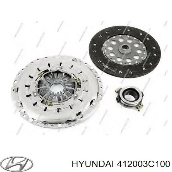 412003C100 Hyundai/Kia kit de embrague (3 partes)