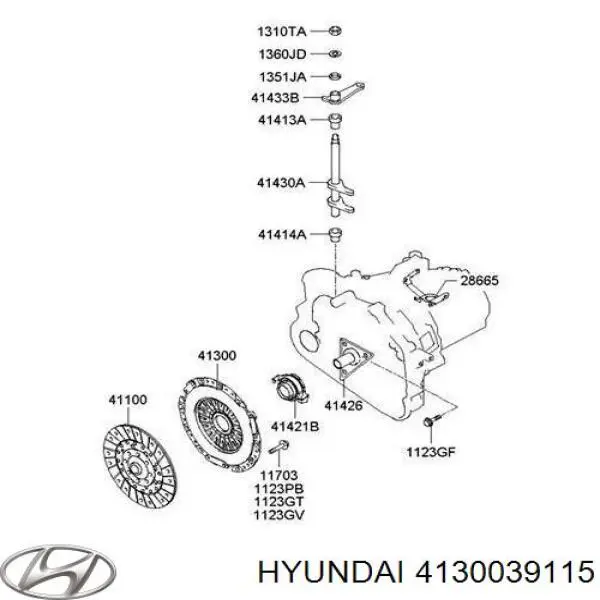 4130039115 Hyundai/Kia plato de presión de embrague