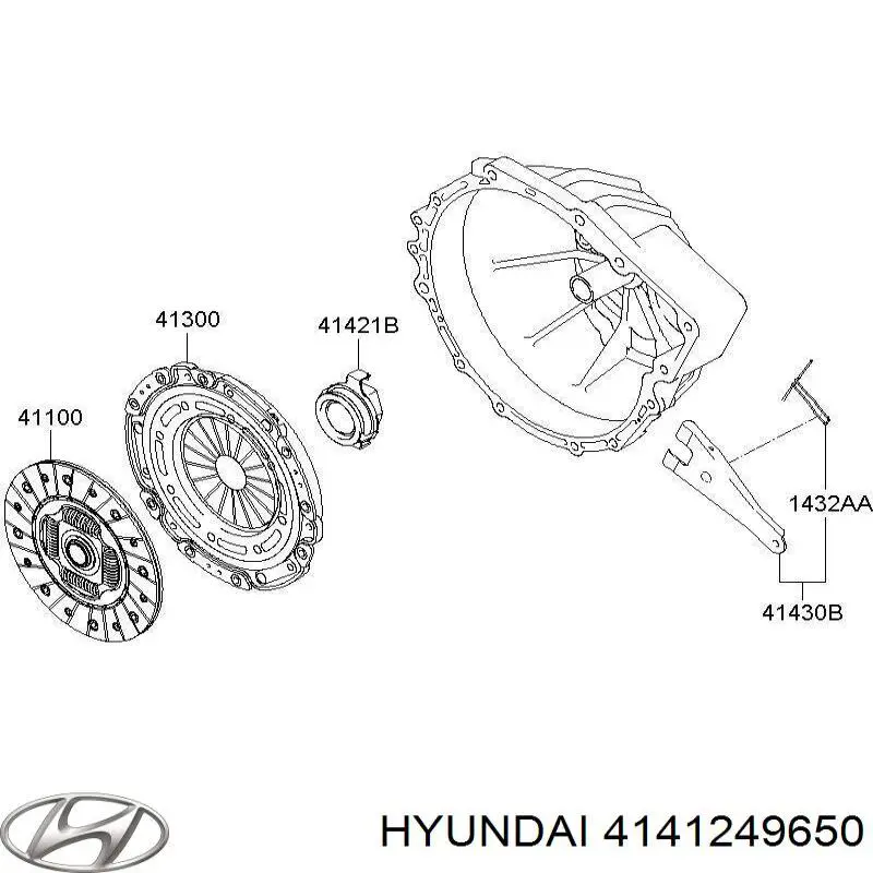 Collarin de embrague Hyundai/Kia 4141249650