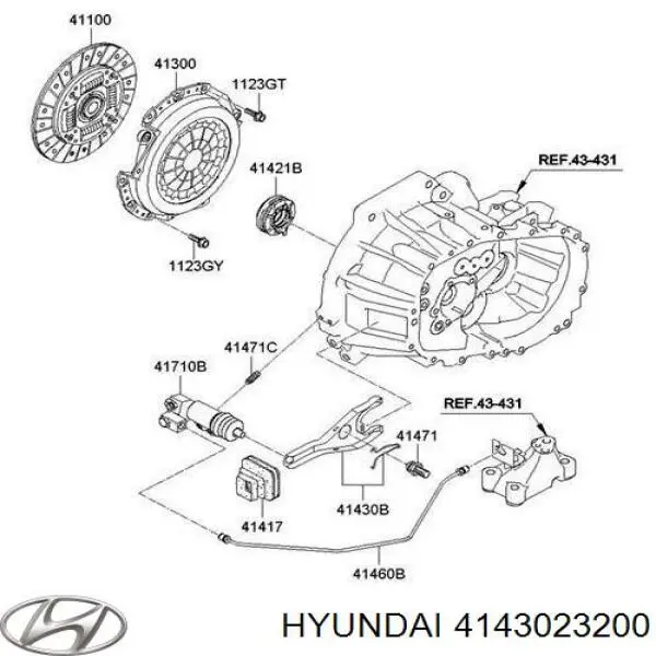 Horquilla de embrague Hyundai/Kia 4143023200 precio, desde 26,93 EUR