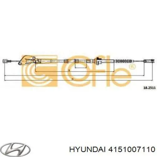 Comprar 4151007110 Hyundai/Kia Cable de embrague