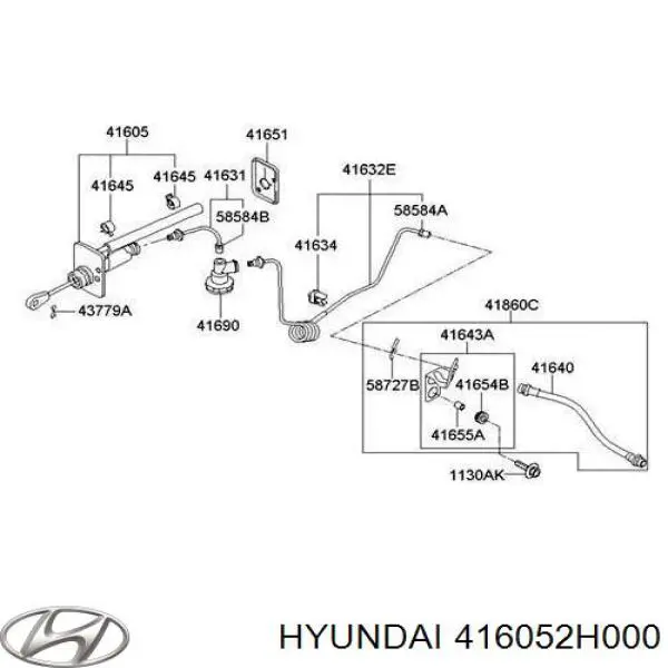 416052H000 Hyundai/Kia cilindro maestro de embrague