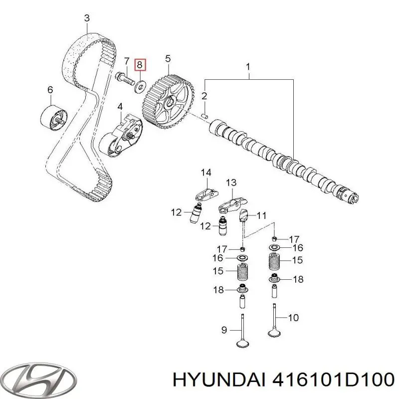 Cilindro maestro de embrague 416101D100 Hyundai/Kia