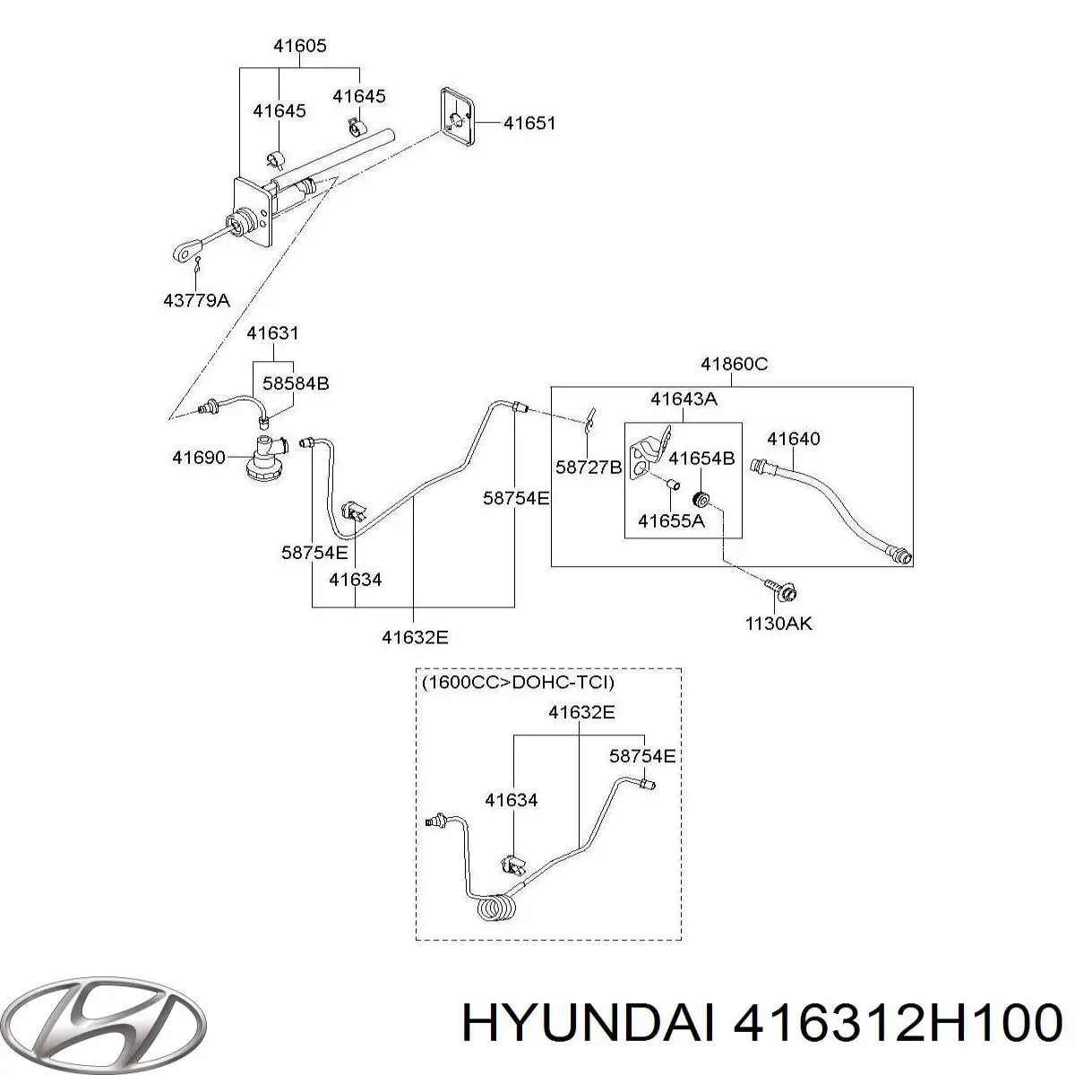 Conducto de embrague  Hyundai/Kia 416312H100 precio, desde 29,93 EUR