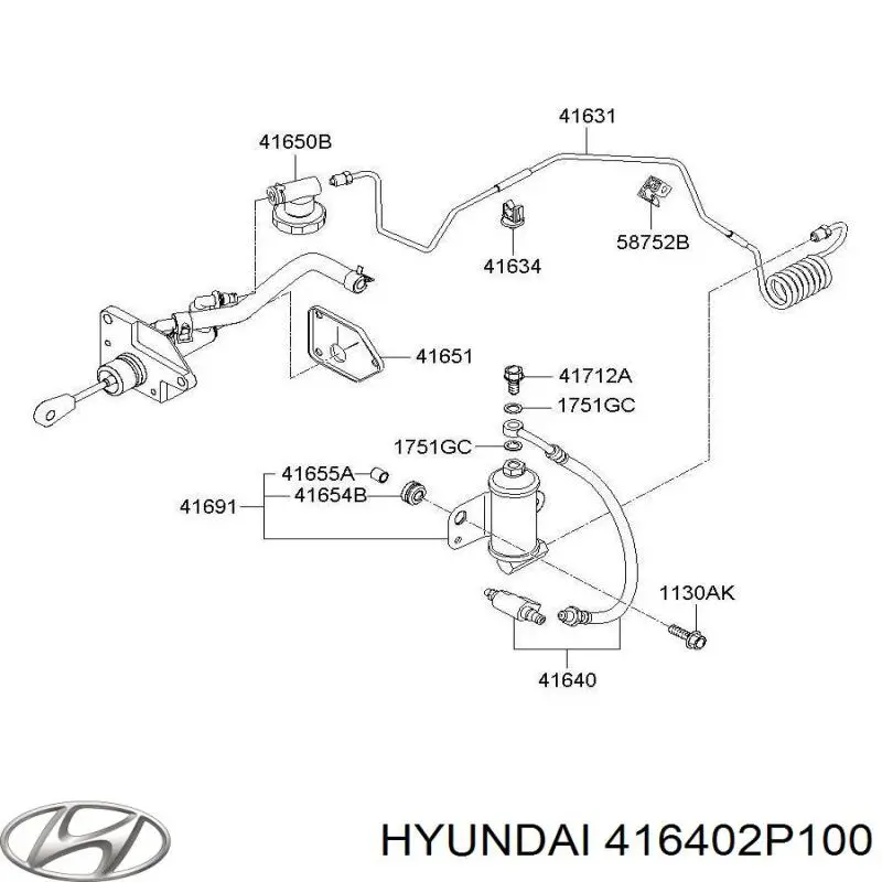 Conducto de embrague  Hyundai/Kia 416402P100 precio, desde 81,69 EUR