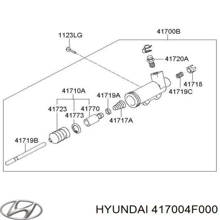 Cilindro receptor de embrague para Hyundai H100  