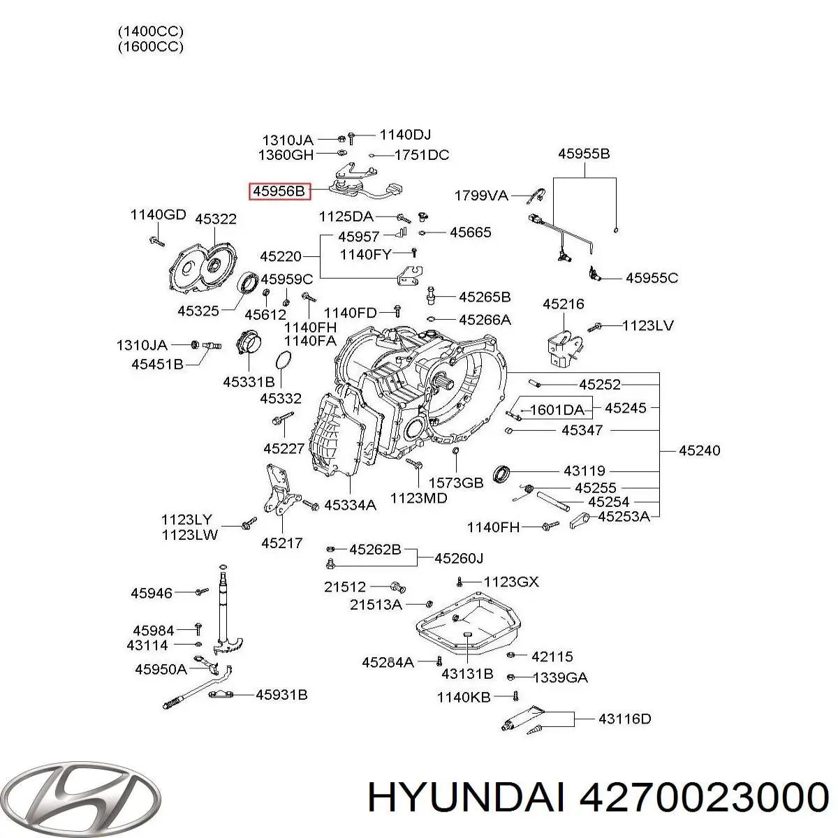 Sensor de posición de la palanca de transmisión automática para Hyundai Accent (MC)