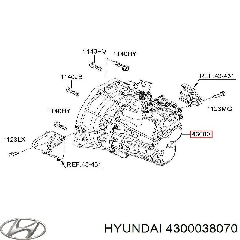 Comprar 4300038070 Hyundai/Kia Caja de cambios mecánica completa