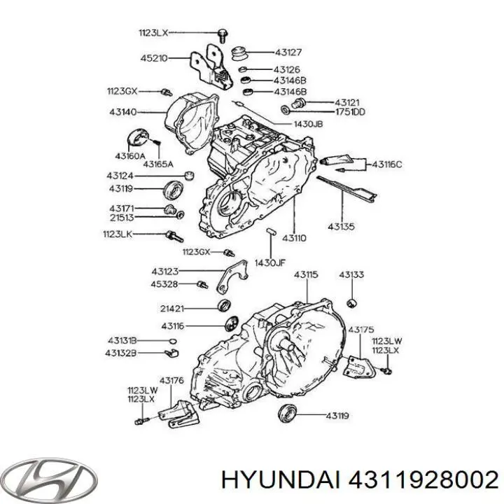 4311928002 Hyundai/Kia anillo retén de semieje, eje delantero