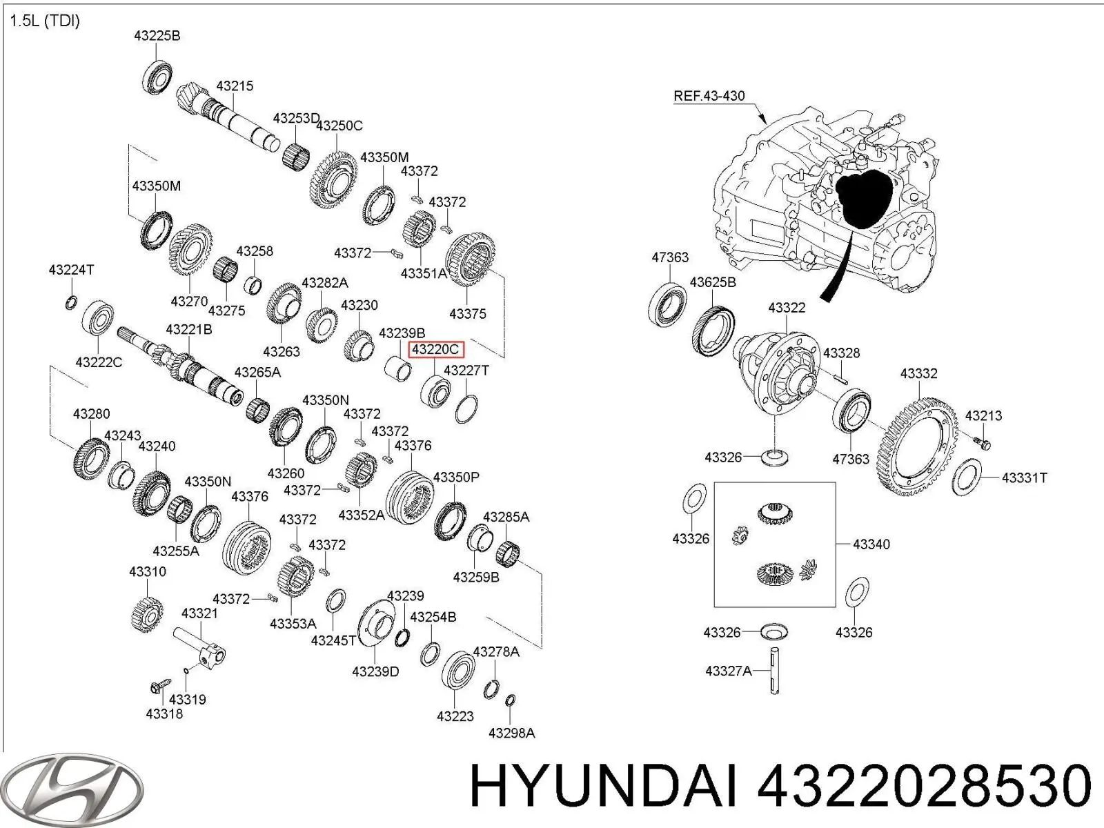 4322028500 Hyundai/Kia