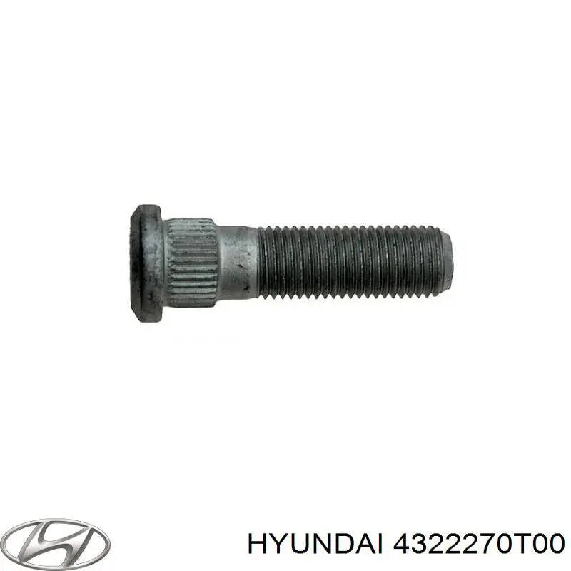 4322270T00 Hyundai/Kia espárrago de rueda delantero