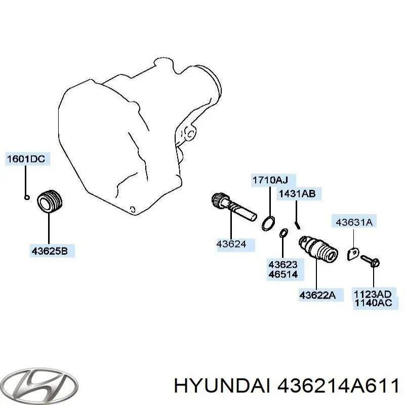 436214A611 Hyundai/Kia sensor de velocidad
