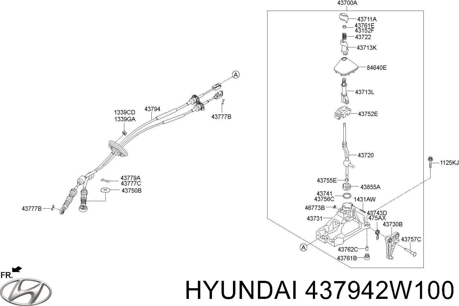 Cable de accionamiento de caja de cambios Hyundai Santa Fe III SUV (DM) (2012 - 2018) precio, desde 84,22 EUR