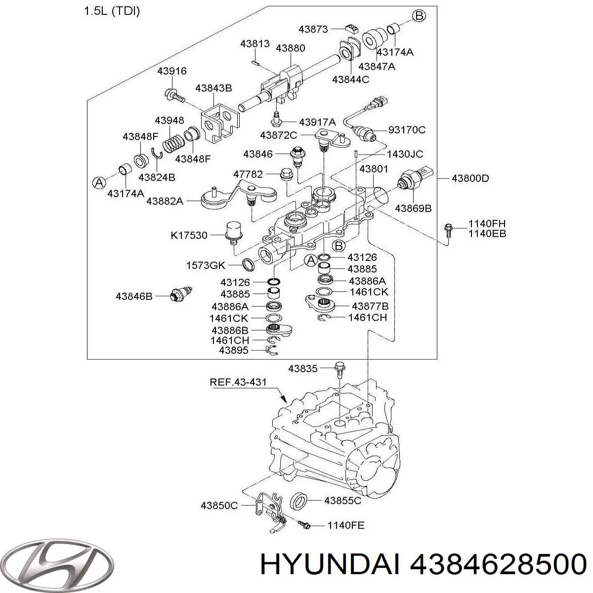  Hyundai/Kia 4384628000 precio, desde 47,57 EUR