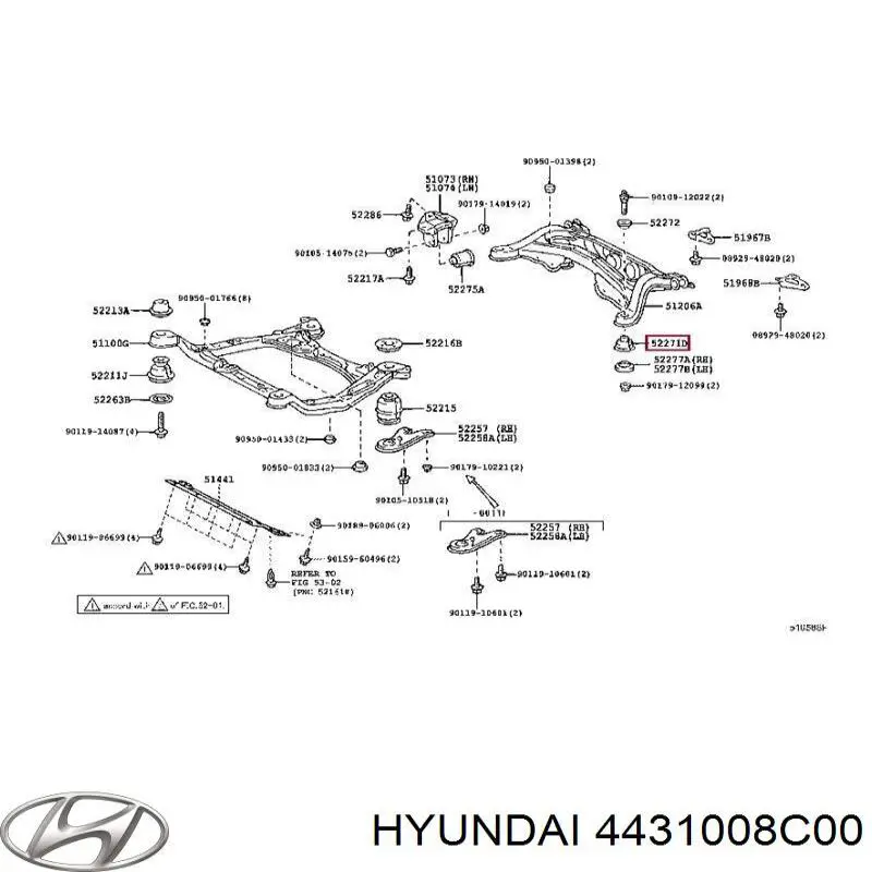 4431008C00 Hyundai/Kia amortiguador delantero