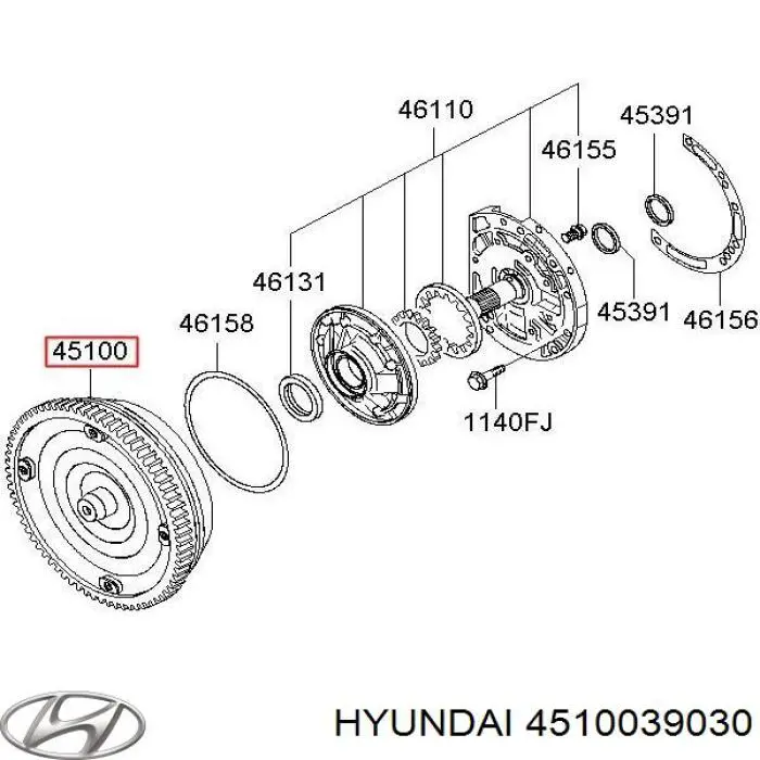 Convertidor de caja automática para Hyundai Sonata (EU4)